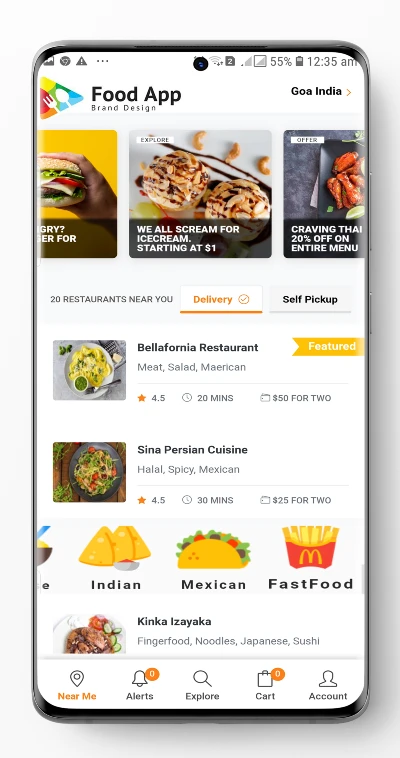 food delivery App development